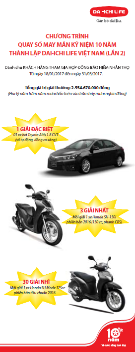 Khuyến mãi 10 năm lần 2 của Dai-ichi-life
